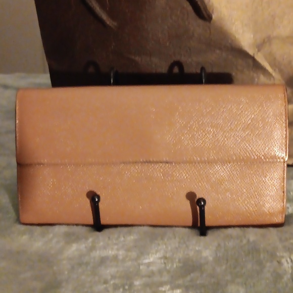 EUC BVLGARI Tan Leather Long Trifold Wallet - Picture 3 of 12
